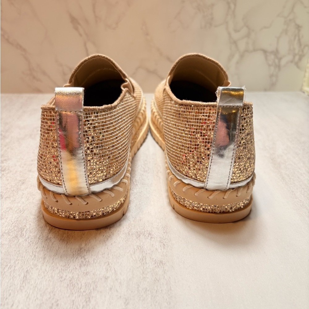 Oli Jolimall Women’s Gold Glitter Slip-On Loafers - Picture 5 of 6